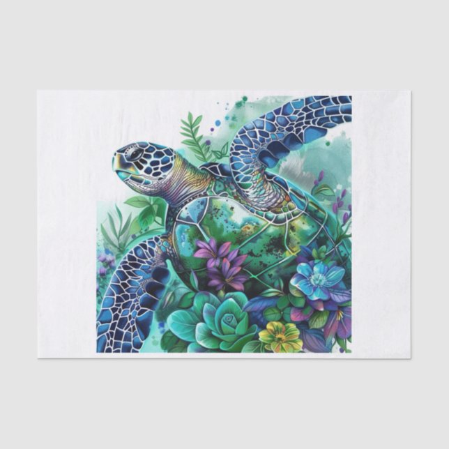 Papel De Seda Tartaruga marinha2 (Frente )