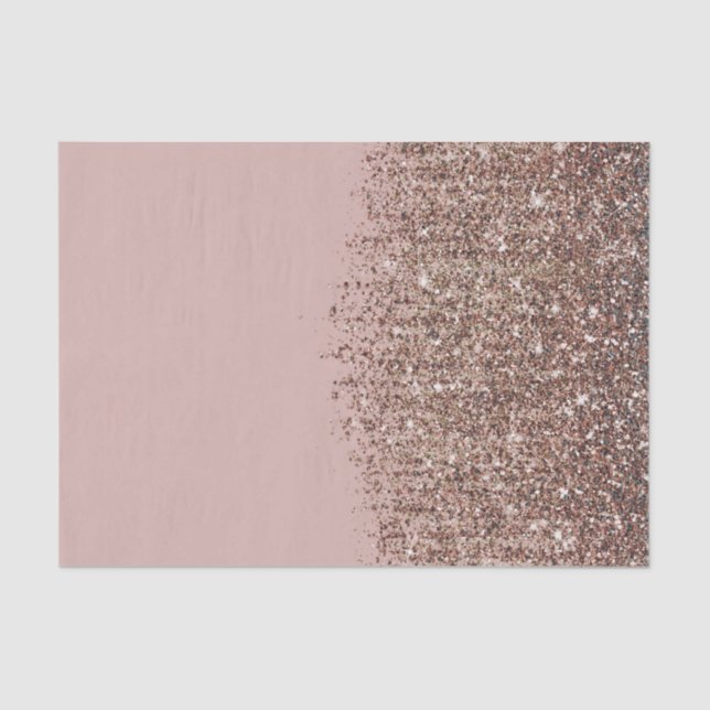 Papel De Seda Taupe Blush Rosa Rosa Rosa Rosa Bronze Dourado Gla (Frente )