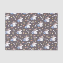 Taurus Dreams - Padrão Zodiac Bunny Sonolento