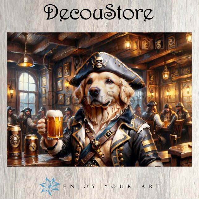 Papel De Seda Taverna do Cão Pirata Decoupage (Criador carregado)