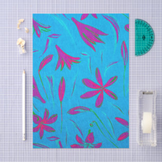 Papel De Seda Teal Bloom Breeze