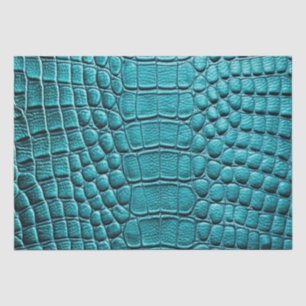Papel De Seda Teal Crocodilo Alligator Skin Faux Leather Impress