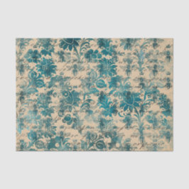 Papel De Seda Teal Damask Bee
