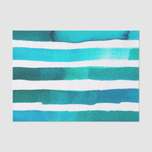 Papel De Seda Teal Horizontal e Watercolor Branca com Strike