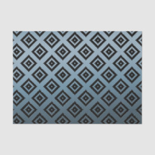 Papel De Seda Teal White Tribal Aztec