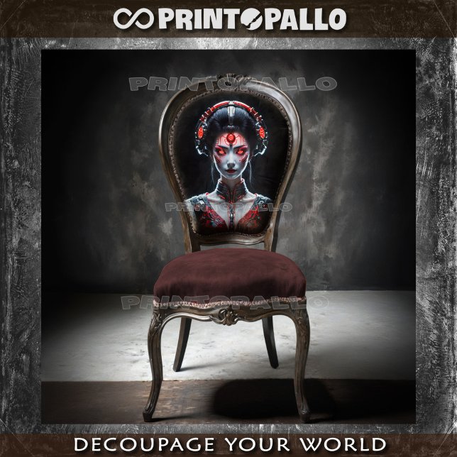 Papel De Seda Techno Japanese cyborg Geisha  (Criador carregado)