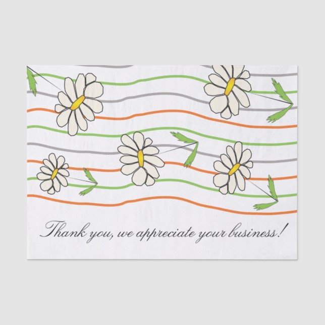 Papel De Seda Tecido Artsy Daisy Flower (Frente )