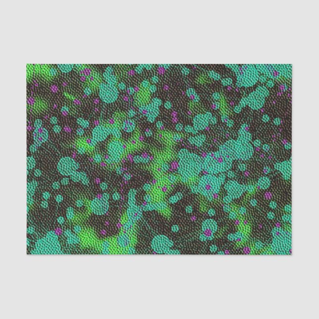 Papel De Seda Tecido Blob Faux Marble - Design 1 Múltiplo Escuro (Frente )