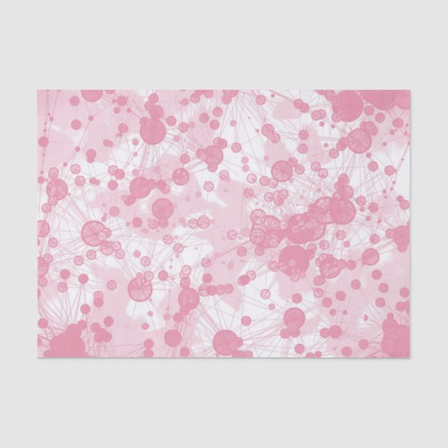 Papel De Seda Tecido Blob Faux Marble - Rosa Bonito (Frente )