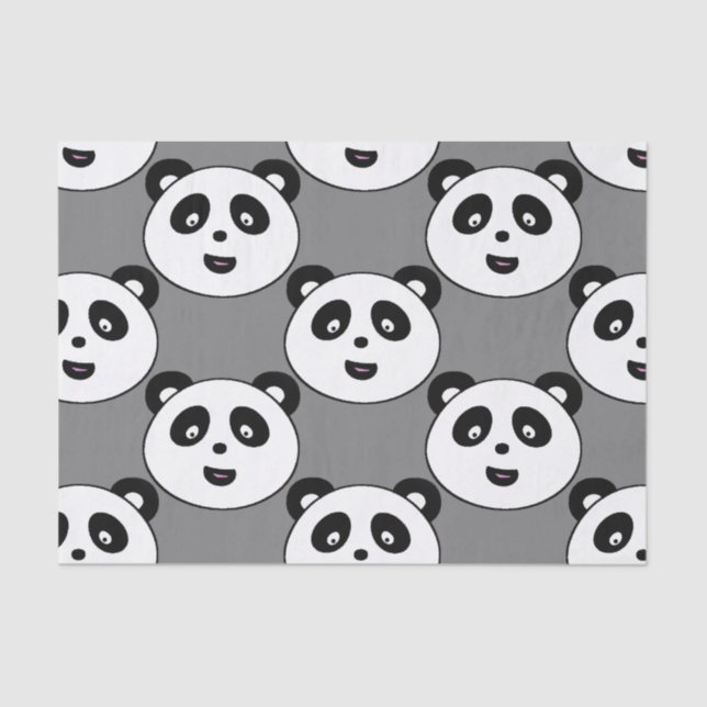 Papel De Seda Tecido bonito da panda (Frente )