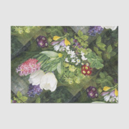 Papel De Seda Tecido Botânico com primavera Bulb