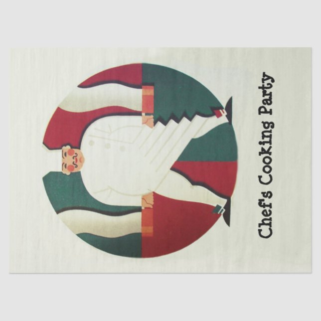 Papel De Seda Tecido Culinário P DO PARTIDO COZINHAR DO RESTAURA (Frente )