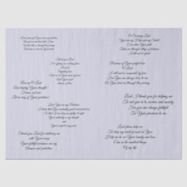 Papel De Seda Tecido de Decoupage com orações cristãs