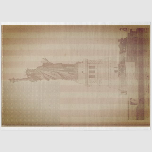 Papel De Seda Tecido de Decoupage de Mobiliário Patriótico (Frente )