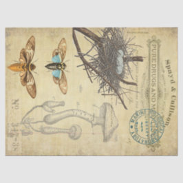 Papel De Seda Tecido de Decoupage do Apothecary