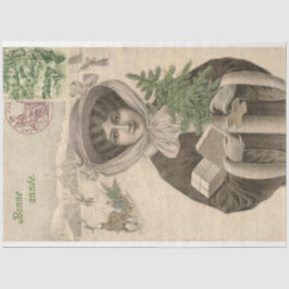 Papel De Seda Tecido de Decoupage do Mobiliário de Natal Vitoria