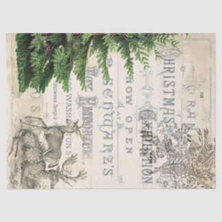 Papel De Seda Tecido de desacoplamento da Ephemera Natal