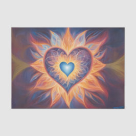 Papel De Seda Tecido de dissociação do coração a arder