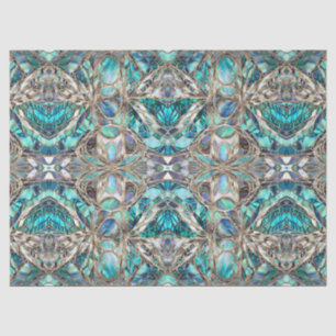 Papel De Seda Tecido de dissociação do padrão Abalone elegante