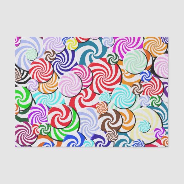 Papel De Seda Tecido de enrolamento - Colagem de doces (Frente )