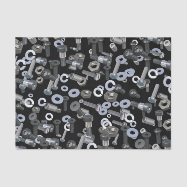 Papel De Seda Tecido de enrolamento - Loucos e parafusos (Frente )