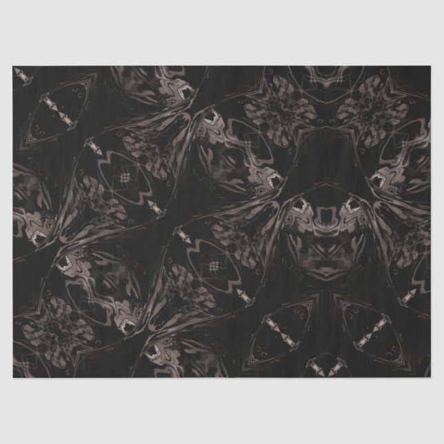 Papel De Seda Tecido de Fantasia Gótico Negro (Frente )