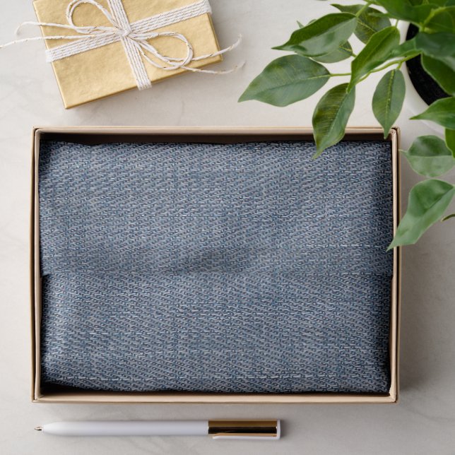 Papel De Seda Tecido de jeans azul de ganga  (Presente)