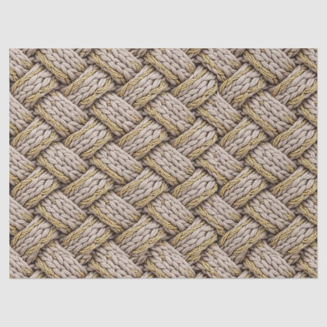 Papel De Seda Tecido de Malha de Linha Trançada – Bege Quente (3 (Frente )
