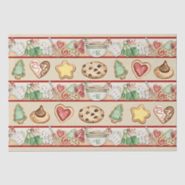 Papel De Seda Tecido de moldagem de cookies natalinos
