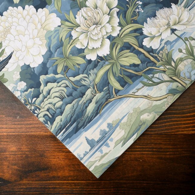 Papel De Seda Tecido de Padrão Floral Chinoiserie (Criador carregado)