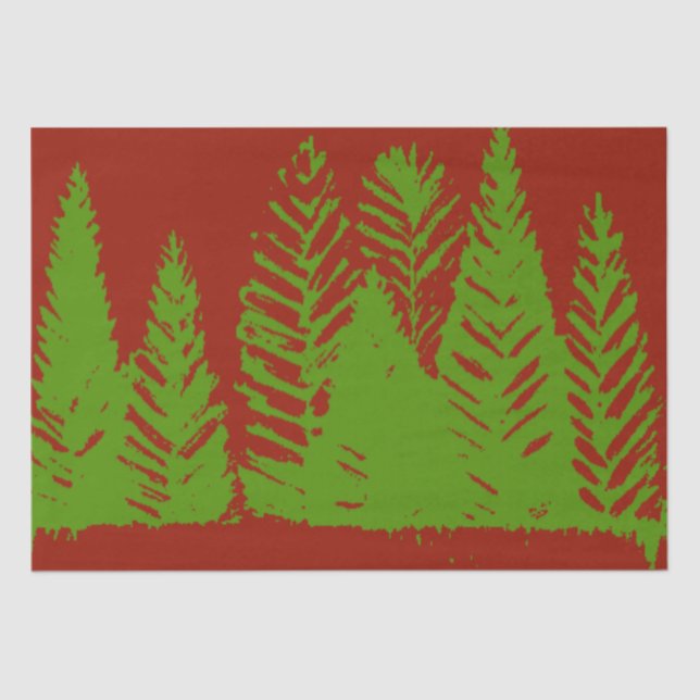 Papel De Seda Tecido de pinheiro excêntrico (Frente )