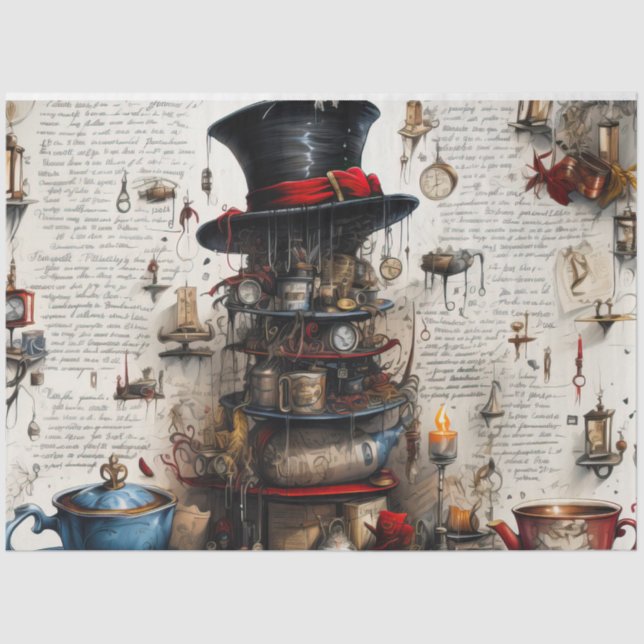 Papel De Seda Tecido de tempo do chá (Frente )