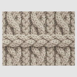 Papel De Seda Tecido de Tricô de Linha Trançada – Bege Quente (4