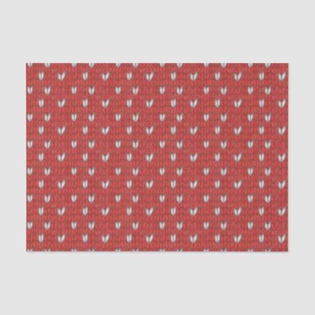 Papel De Seda Tecido do KNIT do CORAÇÃO (Frente )