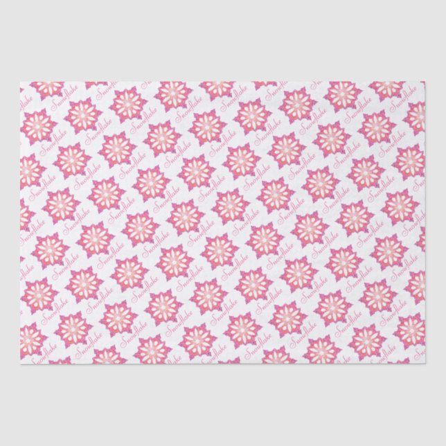 Papel De Seda Tecido em flocos de neve (Frente )