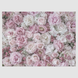 Papel De Seda Tecido embebido - Colagem de Rosas vitorianos