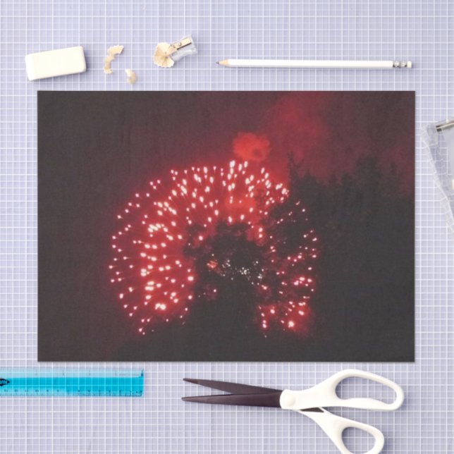 Papel De Seda Tecido Fireworks 7 (Arte )