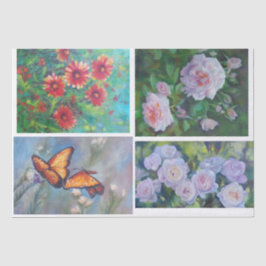 Papel De Seda Tecido floral de Decoupage