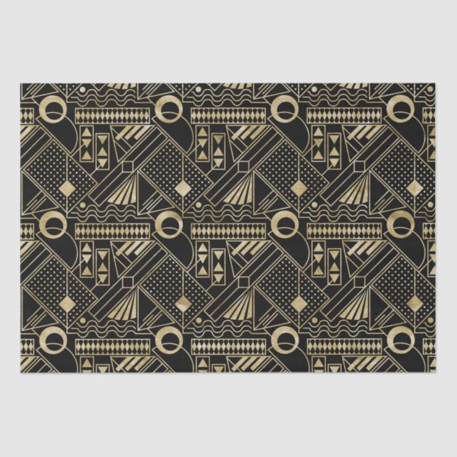 Papel De Seda Tecido fpartidário do padrão de deco de arte cega (Frente )