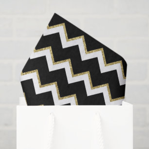 Papel De Seda tecido preto elegante da viga do ouro branco