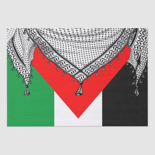 Papel De Seda Tecido Tradicional do Keffiyeh Scarf Palestino (Frente )