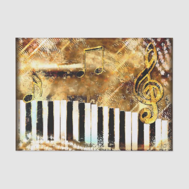 Papel De Seda Teclado do ouro (Frente )