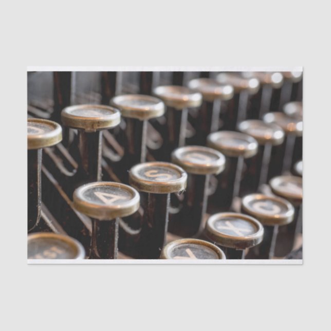 Papel De Seda Teclas de Máquina de Digitalização Antiga de 10 lb (Frente )