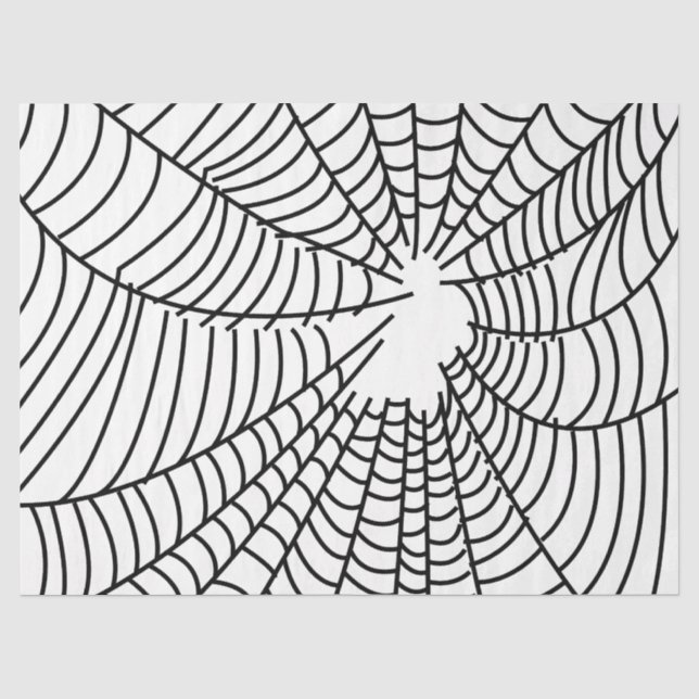 Papel De Seda Teia de Aranha Preta e Branca (Frente )