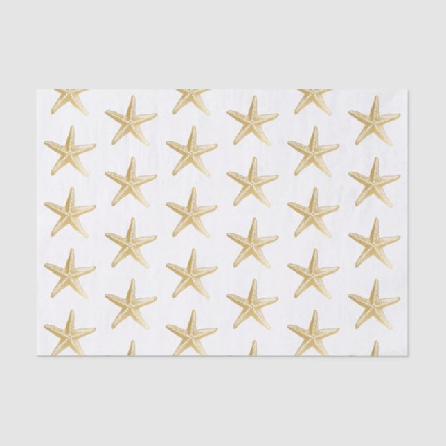 Papel De Seda Tema Costeiro Praia da Estrela Dourada (Frente )