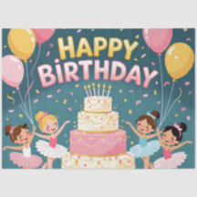 Tema de bailarina de aniversário fofo