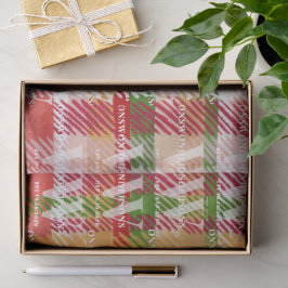 Papel De Seda Tema de evento personalizado Tartan Plaid