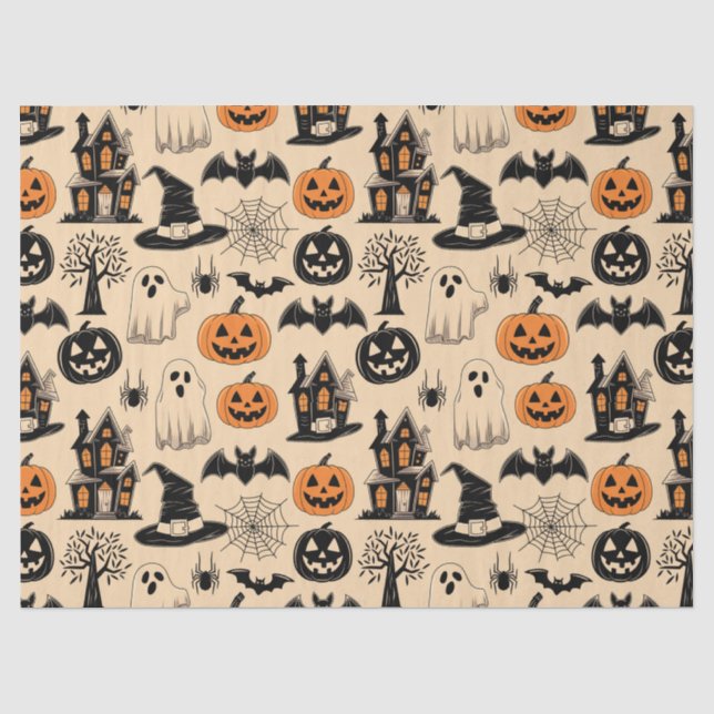 Papel De Seda Tema de Halloween muito legal (Frente )