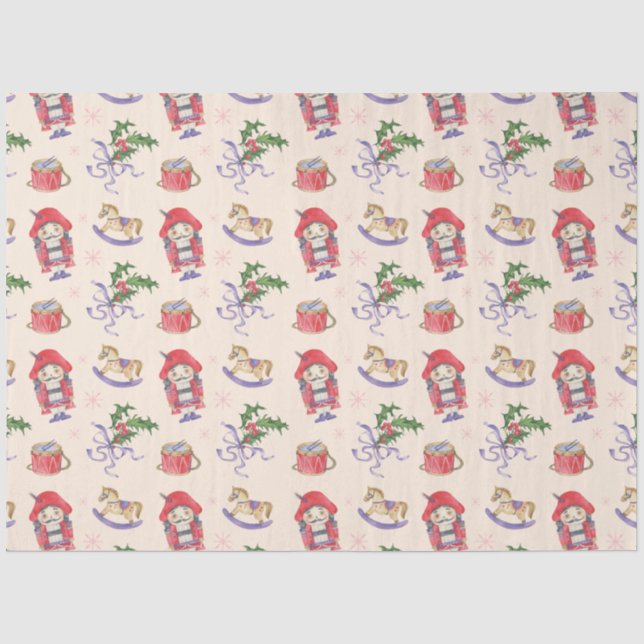 Papel De Seda Tema de natal de quebra-nozes (Frente )