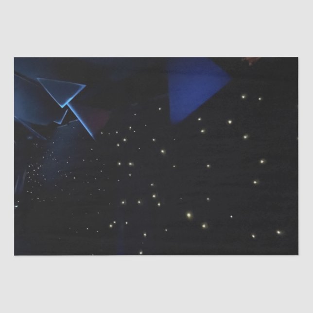 Papel De Seda Tema do Espaço Exterior com Estrelas (Frente )